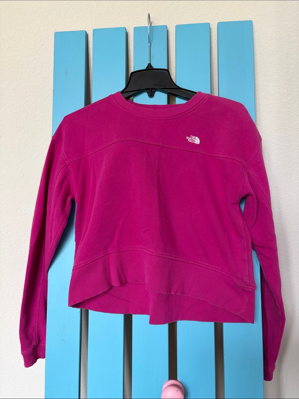 The North Face Women's Fuchsia Crew Sweatshirt with Logo